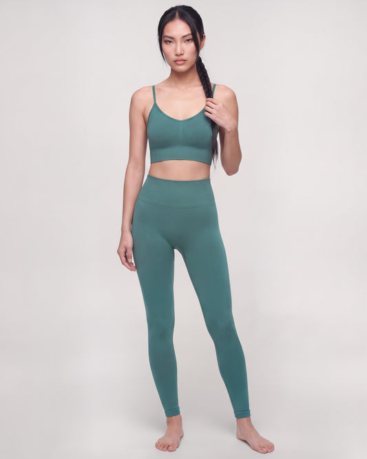 Set Leggings Dynamic Sculpt + Brassiere Power Core (Verde)