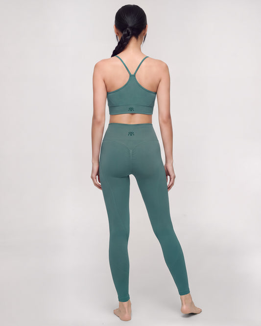 Set Leggings Dynamic Sculpt + Brassiere Power Core (Verde)