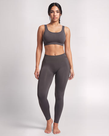Round Lift Leggings Set + Lift Core Medium Support Top (Brown)