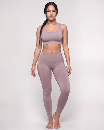Set Leggings Round Lift + Top Lift Core Medium Support (Rosa Cameo)
