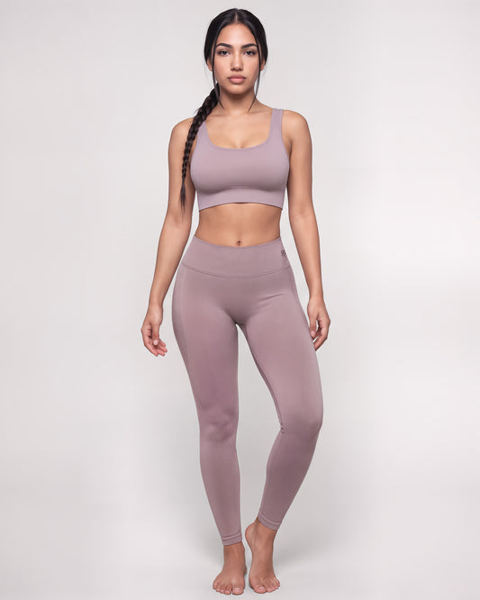 Set Leggings Round Lift + Top Lift Core Medium Support (Rosa Cameo)