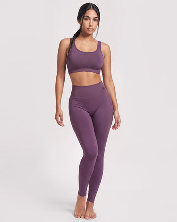 Set Leggings Round Lift + Top Lift Core Medium Support (Prugna)