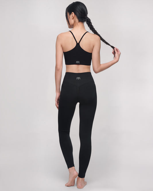Set Leggings Dynamic Sculpt + Brassiere Power Core (Black)