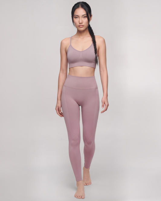 Set Leggings Dynamic Sculpt + Brassiere Power Core (Rosa Cameo)